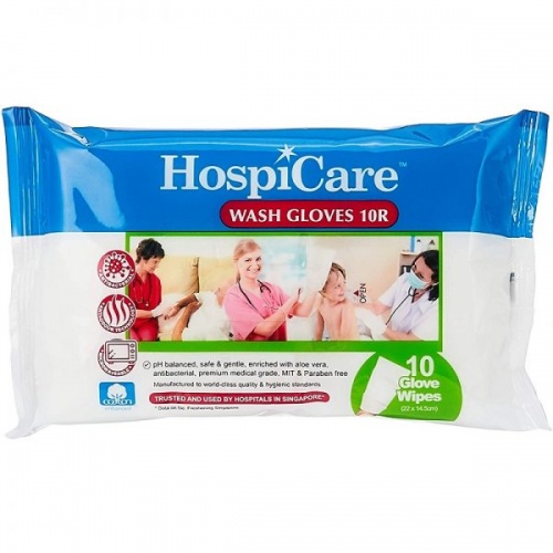 Găng tay tắm khô – HospiCare Wash Gloves 10R